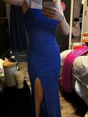 Lovely Day Royal Blue Sparkly Prom Dress